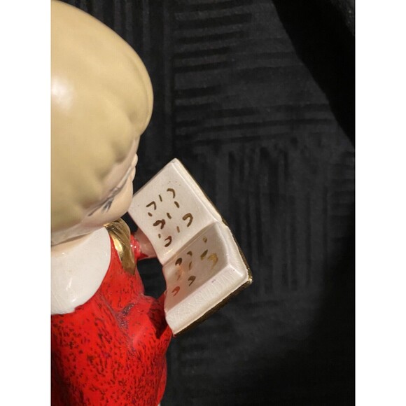 Vintage Hand painted Ceramic Choir Girl Christmas statue 10.75" tall - Picture 5 of 7